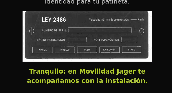 Ejemplo referencial de lámina de identificación Ley 2486