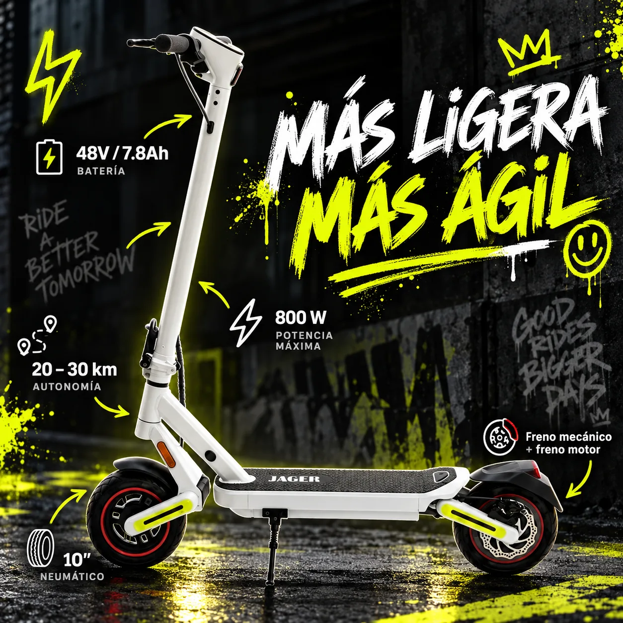 Componentes y prestaciones de la patineta